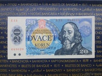bankovky ČSSR  20Kčs 1988  UNC