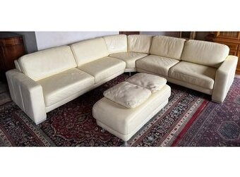 Luxusní moderní rohová kožená sedací souprava,3221