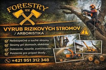 Výrub stromov, rizikové pílenie a orez stromov