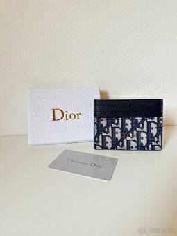 DIOR card holder tmavomodrý
