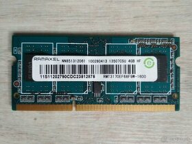 Pamat Ramaxel 4GB RAM PC3-12800 do notebooku