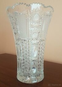 Starožitná krištáľová váza "brúsená" - 1