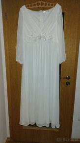 Svadobné šaty s ozdobou 2XL (vhodné aj pre tehotné)