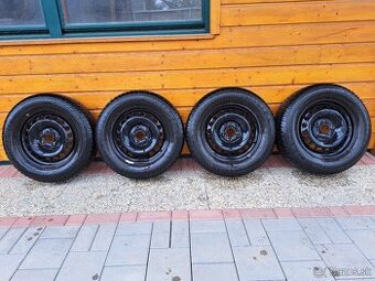 Plechové disky 5x112 R15 57,1 + zimné pneu Semperit 2015