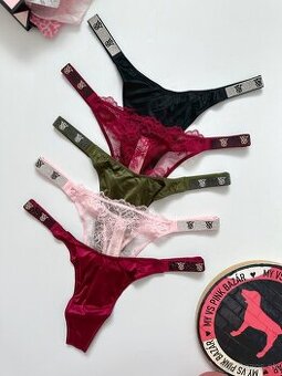 Victoria’s Secret shine strap tanga nohavičky L