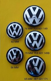 Volkswagen 56, 60, 65, 70, 76 MM stredové krytky