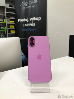 iPhone 16 Plus 256GB Pink - Ako nový, 2r. záruka