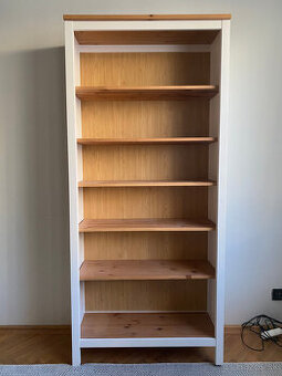 Ikea Hemnes Knižnica biela/drevo 90x197 cm