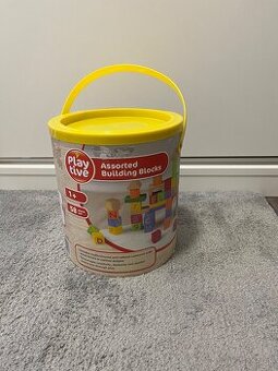 Playtive detska drevena stavebnica kocky