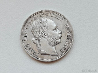 Strieborná minca - 1 ZLATNÍK (Florin). 1875