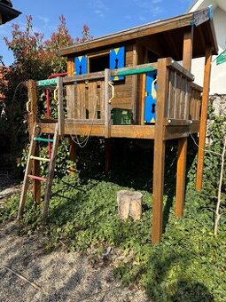 Detský drevený domček JUNGLE GYM PLAYHOUSE XL