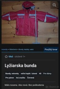 Lyžiarska bunda č 40