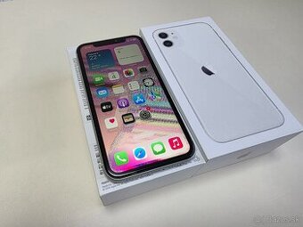 Apple iphone 11 128GB WHITE,Batéria 100%