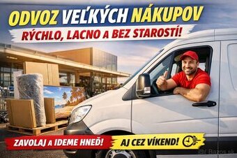 ODVOZ VEĽKÝCH NÁKUPOV – RÝCHLO, LACNO A BEZ STAROSTÍ