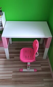 Detsky nastavitelny pisaci stol a nastavitelna stolicka
