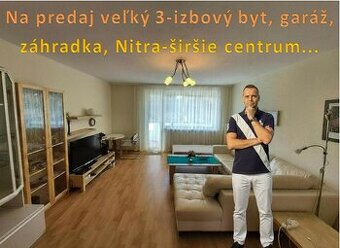 Predaj 3 izbový byt, Nitra-centrum,115 m2,garáž, záhradka