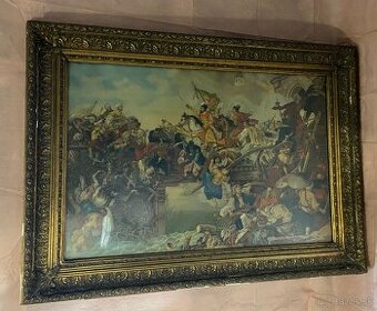 Tlačený obraz s výjavom bitky