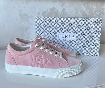 Furla kožené tenisky púdrovo ružové
