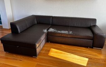 Rohový rozkladací gauč s úložným priestorom