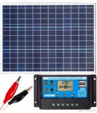 Fotovoltaicky panel s meničom 12v 50w
