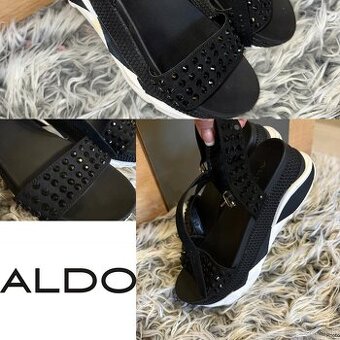 aldo black crystals original damske stylove sandalky