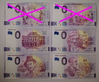 0€ / 0 euro suvenírová bankovka