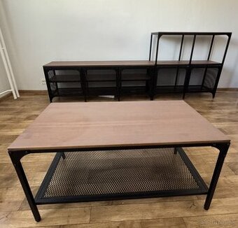 FJÄLLBO Konferenčný stolík, čierna, 90x46 cm