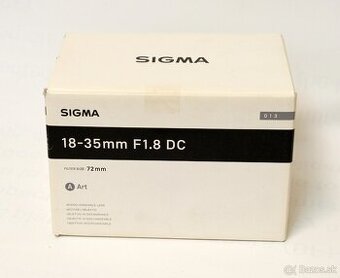 REZERVOVANE - Sigma 18–35mm f/1.8 DC HSM ART Canon