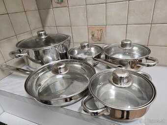 Hrnce sada hrncov TEFAL panvica titánový hrniec