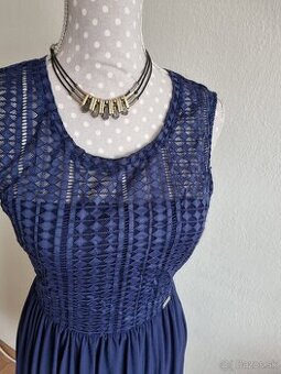 modré elastické šaty Guess veľ. 38