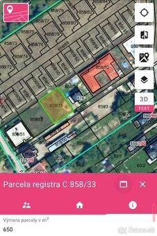 Stavebný pozemok Trenčín Záblatie 650m2