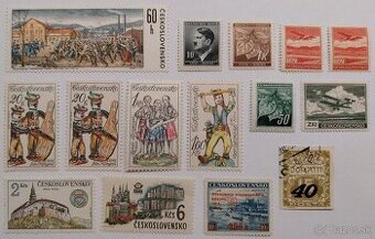 Známky ČESKOSLOVENSKO + ČESKO a iné
