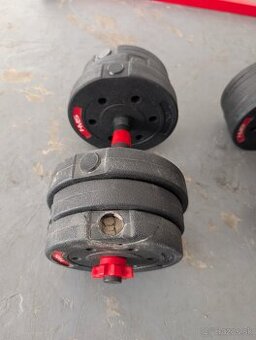 2x 9kg plastový dumbell