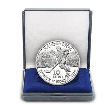 10€ minca ME v Hokeji v kvalite Proof + Pamätný list
