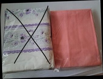 Bavlnené ružové plachty nové /2ks v balení/