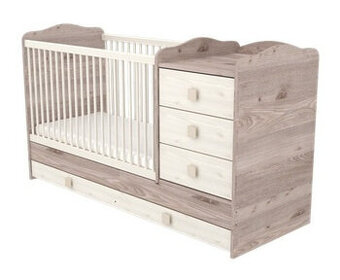 Detska postielka s prebalovacim pultom