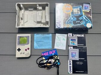 Nintendo Gameboy DMG-01 CIB s Tetrisom a Máriom