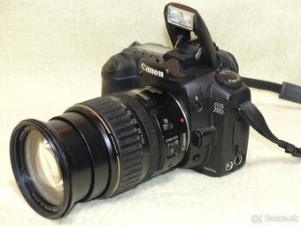 Canon EOS 20D + objektív Canon EF 28–135 mm IS USM, CF karta