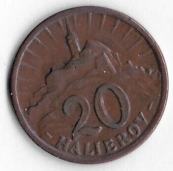 Minca 20 halierov 1940 Slovenský štát