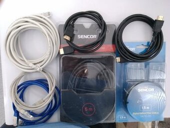 Káble Hdmi,optika,ethernet