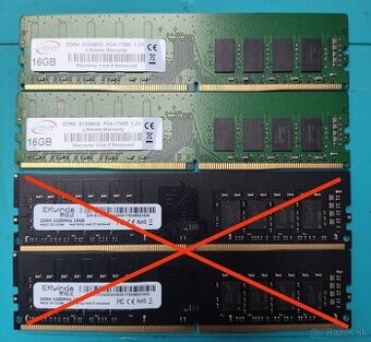 Predám DDR4 16GB DIMM / Non-ECC do PC