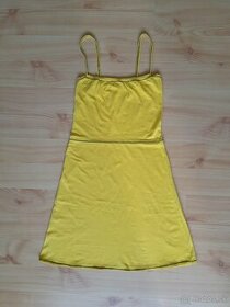 Žlté úpletové šaty, veľkosť S - 1