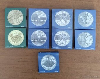 10 eur PROOF, BK a 5 eur mince Fauna a Flóra