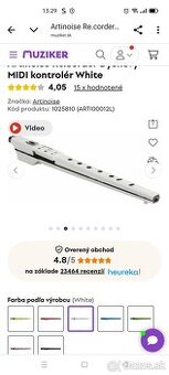 Predám elektronickú flautu Artinoise reCORDER