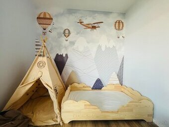 nízka montessori detská posteľ