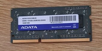 Predám RAMku do notebooku 2GB DDR3 ADATA.