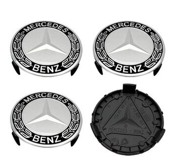 ✅MERCEDES✅ KRYTKY KOLIES S PRSTENCOM - STRIEBORNE 75 MM - 1