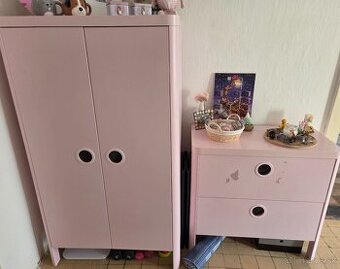 Ikea busunge skriňa a komoda ružová