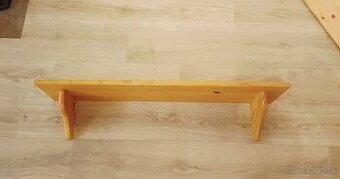 Polica z masívneho dreva, dĺ.89 x hĺ.19,5 cm