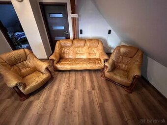 kožená sedacia súprava 3+1+1